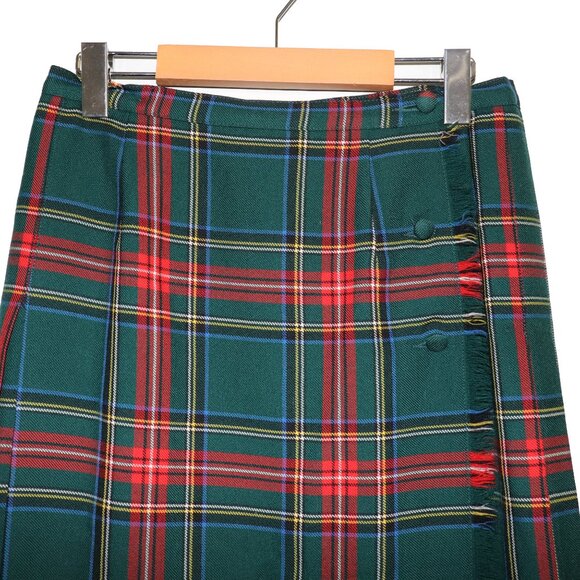 ALJean of Canada Green Princess Mary Royal Tartan Wool Kilt - Picture 3 of 6